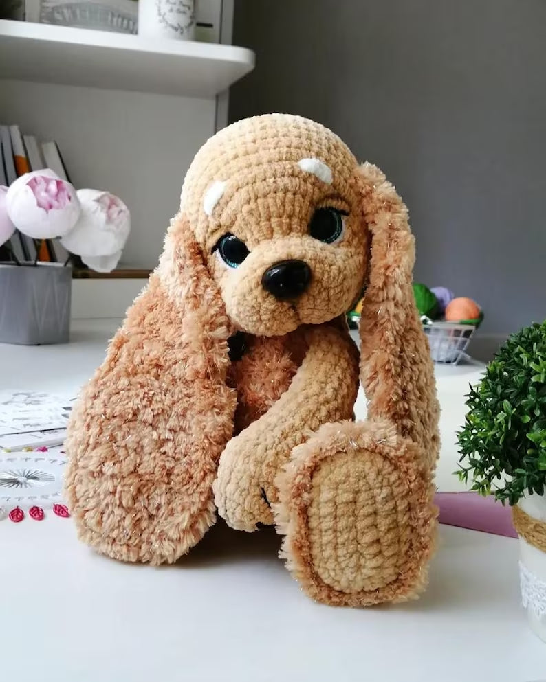 Crochet PATTERN Puppy dog, Amigurumi tutorial PDF in English, puppy crochet pattern PDF Christmas gift Baby shower dog crochet pattern