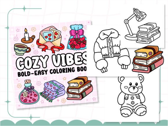 Cozy Vibes: Bold and Easy Coloring Book ❤️