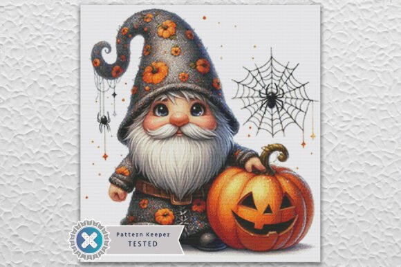 🎃 Halloween Gnome Cross Stitch Pattern PDF 🧙♂️🕸️