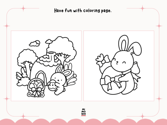 Happy Easter Rabbit Bunny Coloring Pages