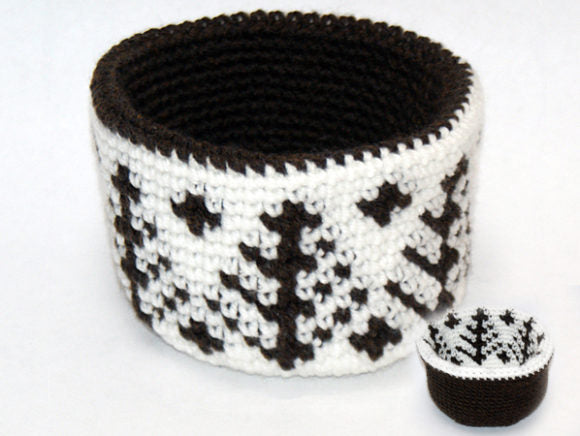 Reversible Trio of Forest Baskets 🧶