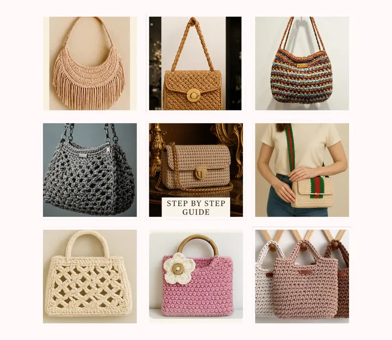 100 Luxury Crochet Handbag Patterns: From Structured Chic to Boho Dreams – Instant Access PDF