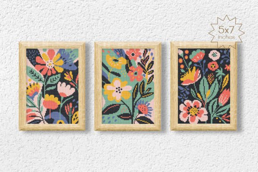 🌸 Flowers Cross Stitch Pattern Bundle PDF 🌿✨