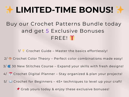 Bundle of 800 Flower Crochet Patterns – Includes Roses, Tulips, Daisies, Sunflowers | Digital Download for Weddings, Mother’s Day, Home Décor & Graduation Gifts