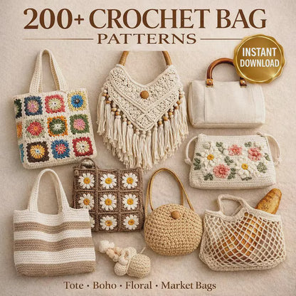 ✨🧶 Mega Crochet Patterns Bundle 🎁 🐻 Amigurumi | 🧵 Granny Squares | 👶 Baby | 👜 Bags | 🔑 Keychains ⚡ Instant PDF Download – Start Crafting Today!