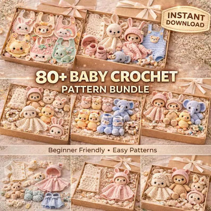 ✨🧶 Mega Crochet Patterns Bundle 🎁 🐻 Amigurumi | 🧵 Granny Squares | 👶 Baby | 👜 Bags | 🔑 Keychains ⚡ Instant PDF Download – Start Crafting Today!