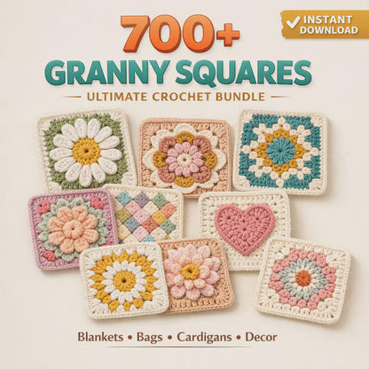 ✨🧶 Mega Crochet Patterns Bundle 🎁 🐻 Amigurumi | 🧵 Granny Squares | 👶 Baby | 👜 Bags | 🔑 Keychains ⚡ Instant PDF Download – Start Crafting Today!