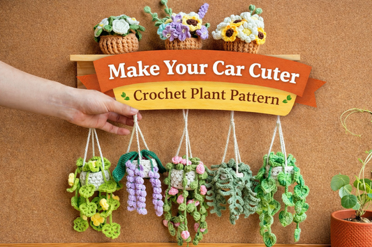 Plant crochet pattern, car hanging plant Crochet Pattern, Crochet hanging plant for car, Hanging Plant Pattern, Hanging basket crochet